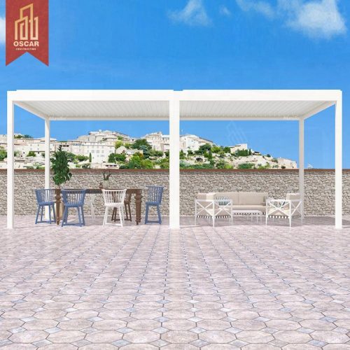 Size Adjustable Ventilated Patio Outdoor installation Structures Similar To Louvre Roof Pergola Garden Backyard Terrace Pergola