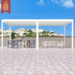 C Waterproof Uv Blocking Louvered Motorized Manual Aluminum Pergola Gardens Patios Backyards Ideal Outdoor Living Spaces Pergola