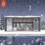 Pérgola impermeable para patio, jardín, patio, balcón, con función de ventilación y sombreado, estructura creativa para exteriores.