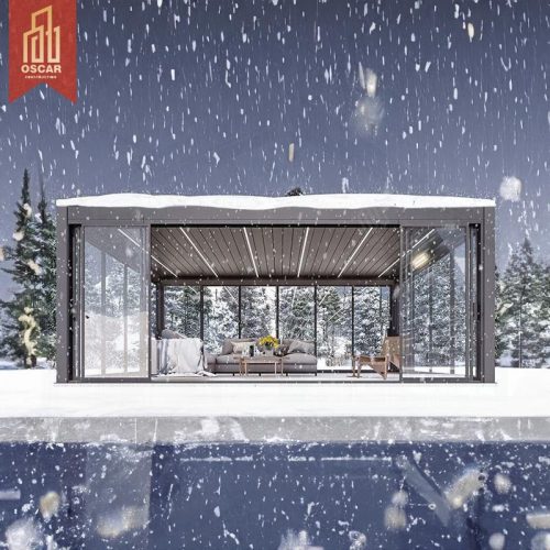 3X3M 3X4M 4X6M Freestanding Detached Structure Patio Backyard Barbeque Space Rain - Sensing Carport Pergola Pergola
