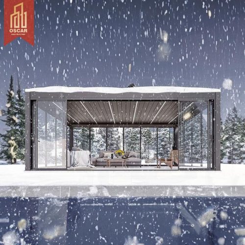 Large Louvered Sun - Shading Pergola Garden Patio Balcony Adjustable Rotatable Outdoor Shelter Canopy Pergola