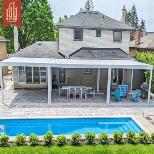 Waterproof Hardtop Outdoor Aluminum Louvered Canopy Patio Gazebo Garden Backyard and Poolside Elegant Stylish Pergola