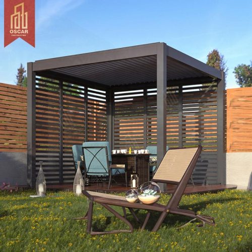 Terproof Motorized Ultraviolet Proof Custom Aluminio Louvered Gazebo Bioclimatic Aluminium Pergola Garden Backyard Patio Pergola