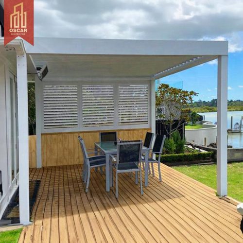 3X3 4X4 Size Patio Outdoor installation Structures Louvre Roof Pergola Ideas in Backyard Garden Terrace Pergola
