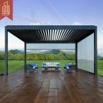 Motorized Adjustable Aluminum Louvre Roof Garden Patio Balcony Outdoor Luxury Bioclimatic Enhancement Pergola