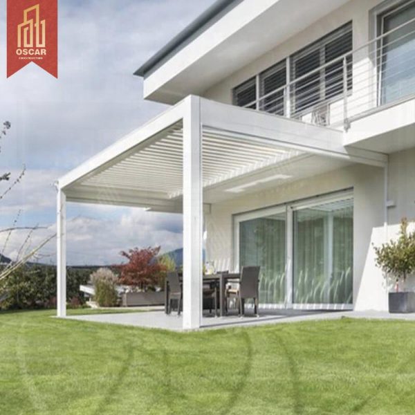 3X3 3X4 4X4 6X4 Customizable Modern Outdoor Bioclimatic Aluminum Louvered Pergola Roof Gardens Patios Balconies Pergola