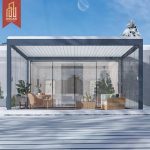 Louvered Outdoor Patio Solar Canopy Aluminum Pergola Bioclimatic Cover Garden Patio Backyard Pergola