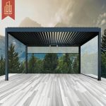 Modern Outdoor Aluminium Waterproof Louver Roof Custom Metal Pergola Garden Patio Poolside Pergola