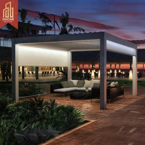 Outdoor Waterproof Shading & Wind - Blocking Design Customizable Patio Cover Awning Garden Balcony Backyard Pergola