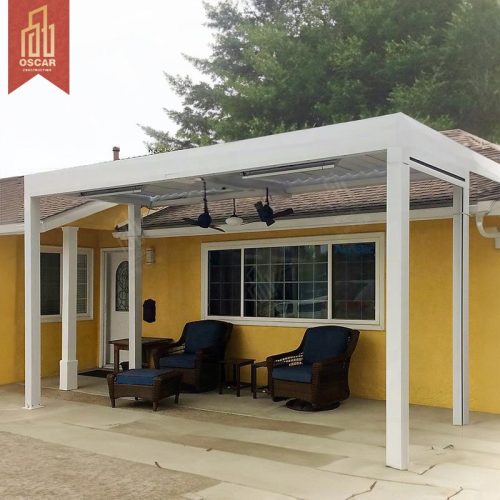 Aluminium Adjustable Rotating Outdoor Patio Canopy Cover Garden Balcony Poolside Louver Roof Pergola