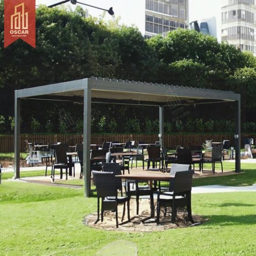 High Quality Motorized Garden Louvered Pergola with Waterproof Shelter Patio Backyard Poolside Pergola