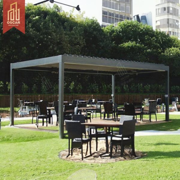 R Aluminum Sun Shade Canopy Living Room Party and Restaurant – Pavilion and Awning with Shading and Decorative Functions Pergola