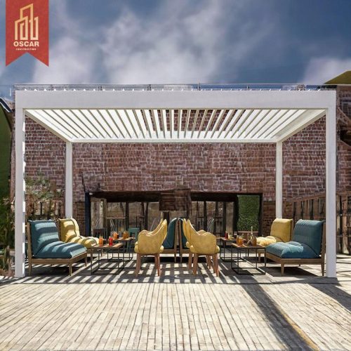 Sustainable Waterproof 8X8 Louvered Pure Aluminum Garden Gazebo Bioclimatic Design Patio Balcony Backyard Pergola