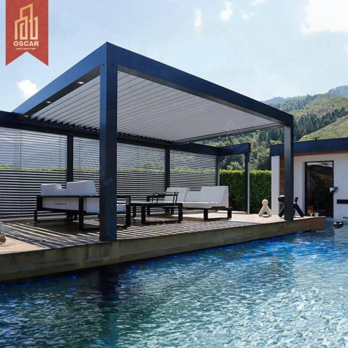 Environmentally Friendly Highly Affordable Bioclimatic Aluminum Outdoor Patio Garden Pergola Gazebo Pavilion Pergola