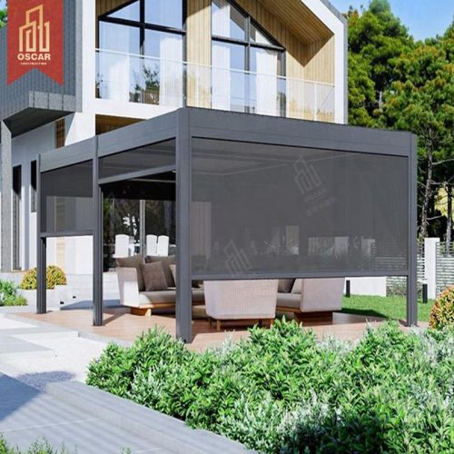 Rainproof Aluminum Arbours Tent Outdoor Patio Space Sunshade and Weather Shelter Pergola
