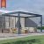 Motorized Aluminum Arch Sun Shade Rainproof Luxury Durable Louvered Roof Kits Garden Patio Shed Pergola