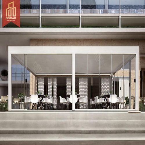 100% Waterproof Motorized Louvered Aluminium Outdoor Roof Leisure Garden Pergola Parts Pergola