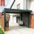 Pergola bioclimatica motorizzata per esterni, pergolato da giardino, pergolato da balcone, pergolato in alluminio con persiane in vetro regolabili e personalizzabili.