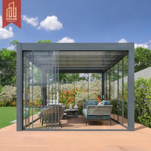 12X156Feet Louvered Waterproof Pergola Patio Cover Outdoor Garden Backyard Shade Shelter Pergola