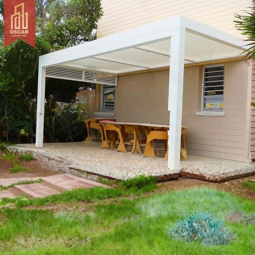 Hot Selling Motorized Waterproof Garden Louver Shelter Pergola Backyard Patio Poolside Pergola
