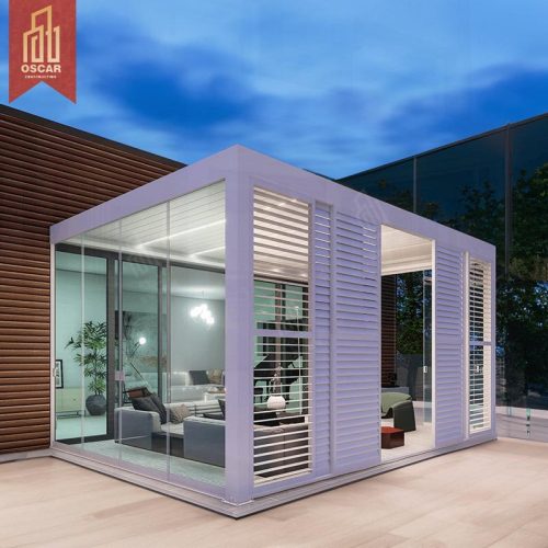 Motorized Adjustable Louvre Roof Garden Patio Balcony Aluminium Bioclimatic Outdoor Shade Solution Pergola