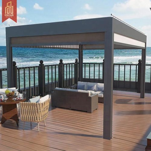 12 X 156 Feet Louvered Waterproof Patio Cover Outdoor Pergola Garden Backyard Deck Shading Shelter Pergola