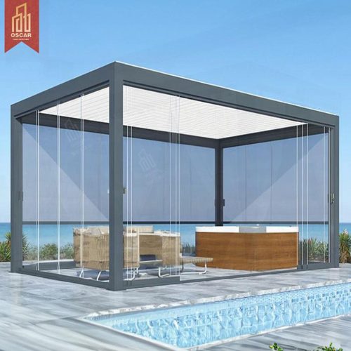 Um Gazebo Tent with Sun - Blocking and Ventilation Features Creative Portable Space Garden Beach and Backyard Relaxation Pergola