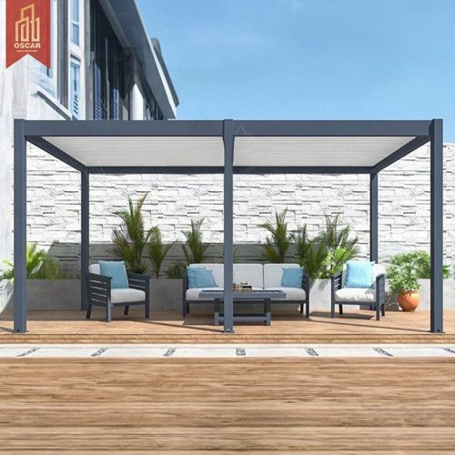 Waterproof Wpc Arches Arbours For Patio Wood Roofing Outdoor Garden and Awning Kit Pergola