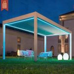 Motorized Electric Folding Function Louvered Stylish Modern Aluminum Pergola Gazebo Garden Patio Backyard Outdoor Price Pergola