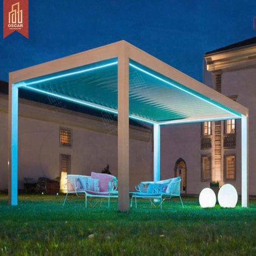 Motorised Waterproof Outdoor Louver Design Roof Patio Garden Use Pergola