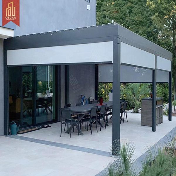 Modern New Design Customizable Aluminium Pergola with Bioclimatic Option Garden Patio Backyard Outdoor Pergola