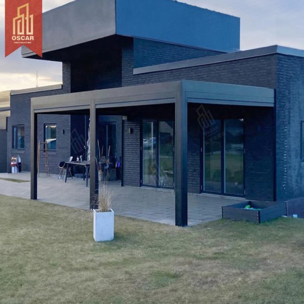 Motorized Outdoor Aluminum Profiles System China Garden Louvre Bioclimatic Pergola in Patio Balcony Terrace Pergola
