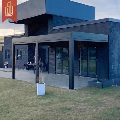 3X3 3X4 4X4 6X4M Factory Wholesale Modern Outdoor Bioclimatic Aluminium Louvered Patio Canopy Garden Terrace Balcony Pergola