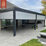 Motorized Adjustable Louvered Waterproof Aluminium Outdoor Roof 4X4 6X4 with Zip Screen Garden Patio Terrace Pergola