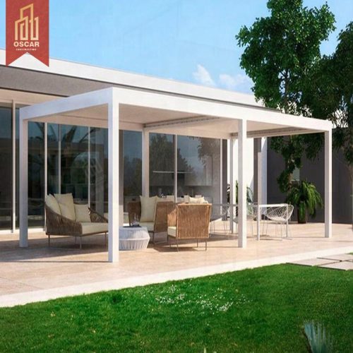 Motorized Waterproof Aluminium Gazebo with Led Light Garden Patio Backyard Outdoor Structure Pergola
