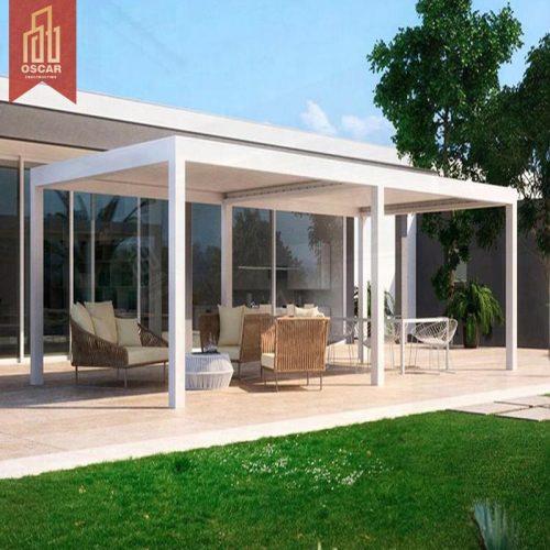100% Waterproof Motorized Louvered Aluminium Outdoor Gazebo Leisure Garden Pergola Pergola