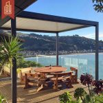 Waterproof Remote - Controlled Aluminium Pergola with Led Light Patio Garden Backyard Bioclimatic Structure Pergola