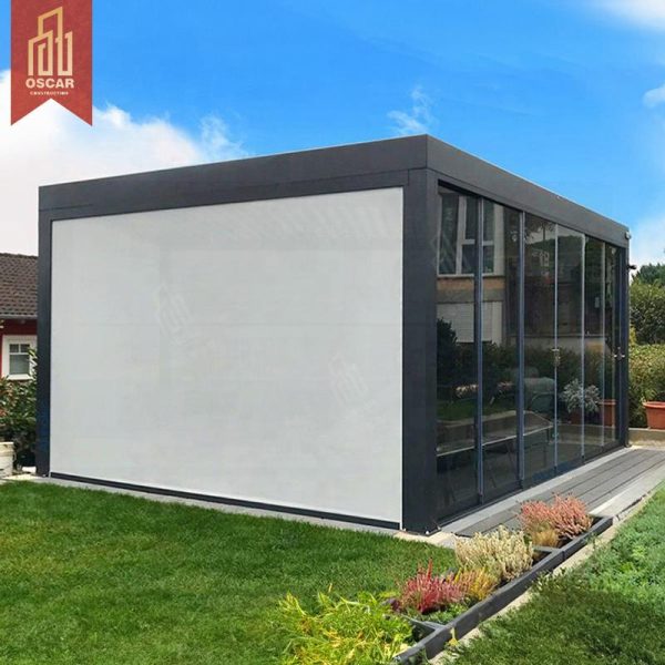 Sustainable Waterproof 8X8 Louvered Bioclimatic Motorized Aluminium Pergola Garden Patio Balcony Pergola