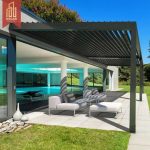 12' * 12' Delivery Price Modern Patio Balcony Covers with Screens Pergola Kits For Outdoor Backyard Garden Pergola