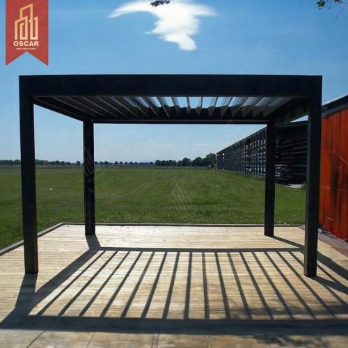 Uvered Pergola Patio Cover Ideal Backyard Garden Poolside with Adjustable Louvers Smart Design Outdoor Shading Structure Pergola