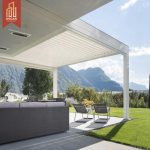 Large Louvered Sun - Shading Pergola Garden Patio Poolside Outdoor Comfortable Stylish Shelter Canopy Pergola