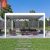 Outdoor Aluminium Pergola with Waterproof Louver Roof and Sliding Glass Doors Garden Patio Backyard Pergola