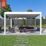 Electric Snow-Resistant Luxury Modern Pergola Backyard Patio Outdoor Sunshade Pergola