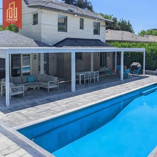 o Techo rígido de aluminio con lamas para patio, pérgola, jardín, innovación bioclimática, impermeable, uso en patio, balcón, terraza, pérgola