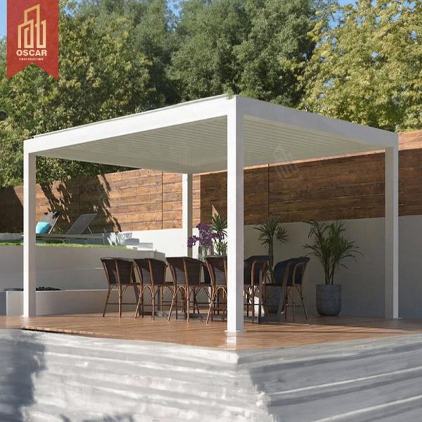 Ng Waterproof Motorized Aluminum Louver Pergola with Ultraviolet – Proof Custom Bioclimatic Design Garden Patio Backyard Pergola