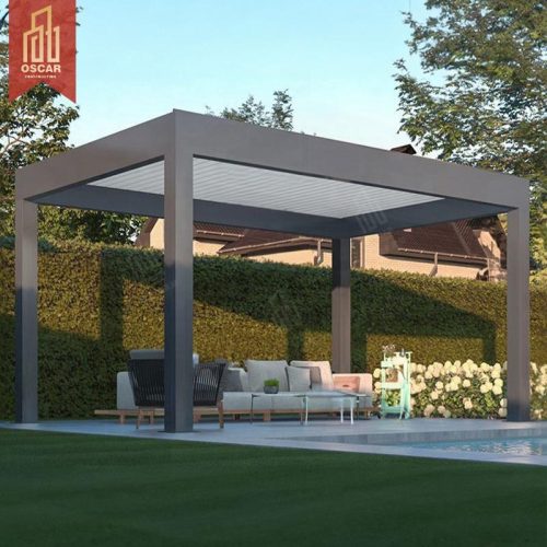R Aluminum Sun Shade Canopy Living Room Party and Restaurant - Pavilion and Awning with Shading and Decorative Functions Pergola