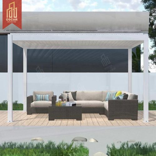 Tom 6X4 Manual Remote - Controlled Aluminium Sun Shade Outdoor Modern Bioclimatic Pergola Ideal Gardens Patios Backyards Pergola