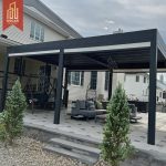 Remote-Controlled Sun-Blocking Wall-Mounted Outdoor Shelter Patio Roof Garden Balcony Terrace Pergola