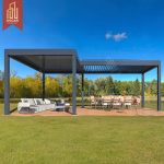 Waterproof Electric Shutter Motorized Louver Outdoor Aluminium Shade Garden Patio Backyard Pergola