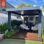 Motorized System Outdoor Use in China Aluminum Profiles Louvre Pergolas and Gazebos Ideal Garden Backyard Patio Pergola